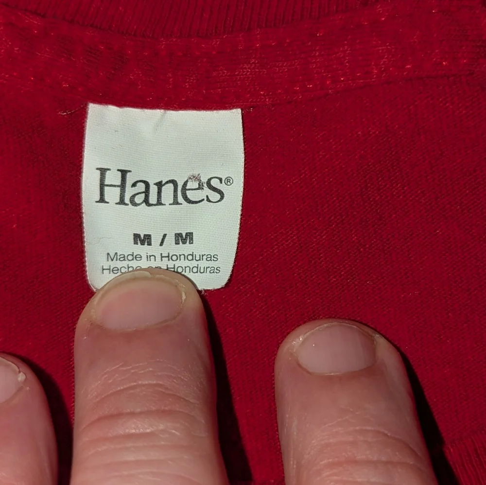 Hanes Adult Medium Oklahoma University‎ Red Short Sleeve Graphic T-Shirt
